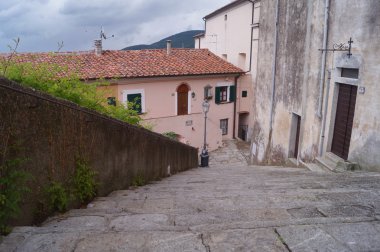 Sokak Poggio Köyü, Elba Adası, Toskana, İtalya