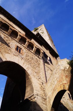 Celil arch, San Gimignano, Toskana, İtalya