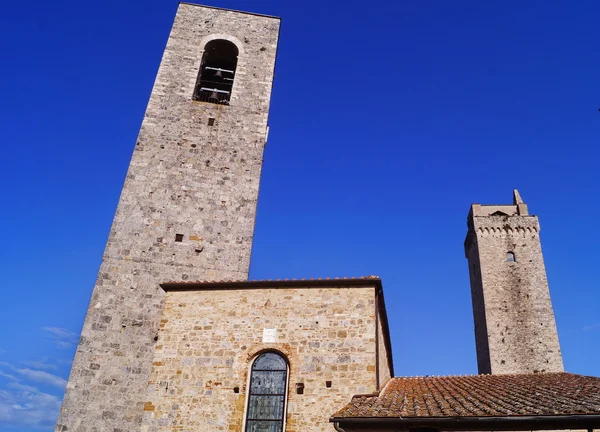 Torens van de historische dorp van San Gimignano, Toscane, Italië — Stockfoto