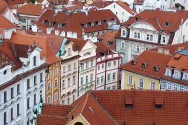 Prague, Çek Cumhuriyeti merkezinin Üstten Görünüm