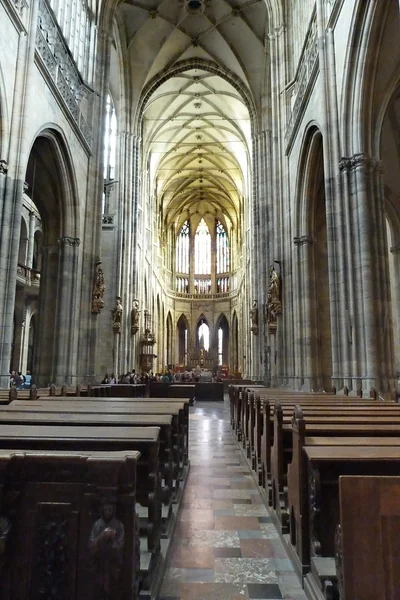 Interior of the Cathedral of St. Vitus, Prague, Czech Republic — Stock Photo, Image