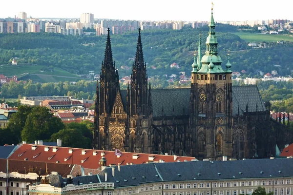 Vista de Praga da Torre Petrin, República Checa — Fotografia de Stock