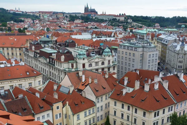Felülnézete a központ, Prága, Cseh Köztársaság — Stock Fotó