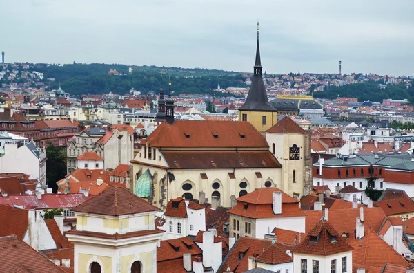 Vista superior do centro de Praga, República Checa — Fotografia de Stock