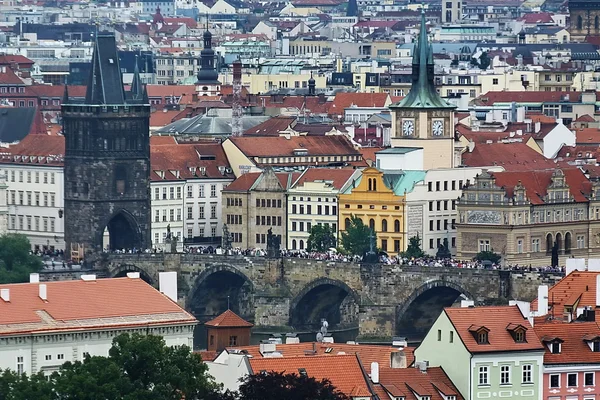Vista dall'alto dal Castello di Praga, Repubblica Ceca — Foto Stock