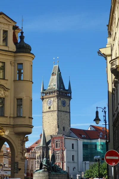 Tower of the astronomical clock of Prague, Czech Republic — Stock Photo, Image