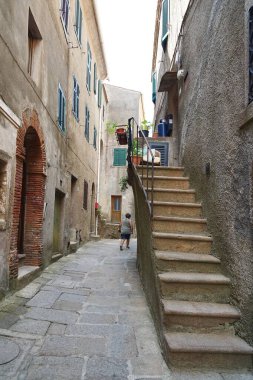 Giglio Castello Sokağı, Toskana Takımadası, İtalya
