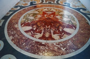 Floor in a corridor of the Vatican Museums, Rome, Italy