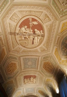 Ceiling in a corridor of the Vatican Museums, Rome, Italy