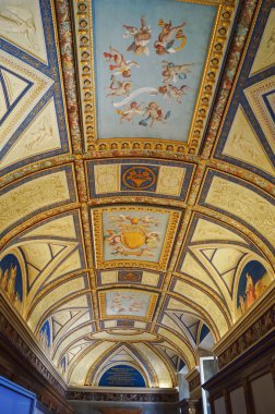 Ceiling in a corridor of the Vatican Museums, Rome, Italy