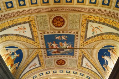Ceiling in a corridor of the Vatican Museums, Rome, Italy