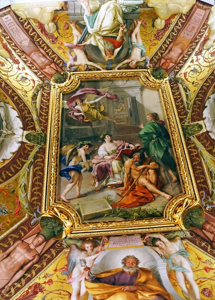 Ceiling in a corridor of the Vatican Museums, Rome, Italy — Stock fotografie