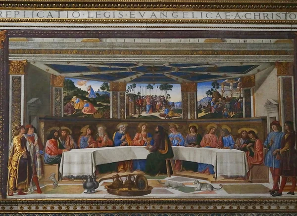 Fresken von michelangelo in der sistine kapelle, rom, italien — Stockfoto