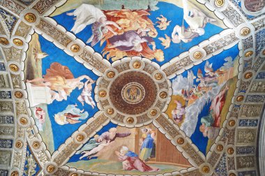 Ceiling of the room Biodoro, Raphael Rooms, the Vatican Museums, Rome, Italy