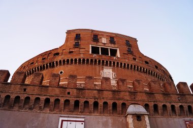 Saint Angel Castle gün batımında, Roma, İtalya