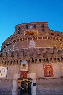 Saint Angel Castle gün batımında, Roma, İtalya