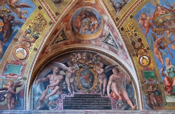 Konstantinsaal, raphael zimmer, die vatikanischen museen, rom, italien — Stockfoto