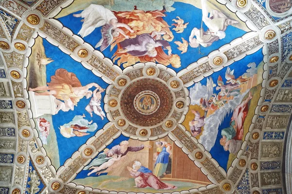 Ceiling of the room Biodoro, Raphael Rooms, the Vatican Museums, Rome, Italy — Stok fotoğraf