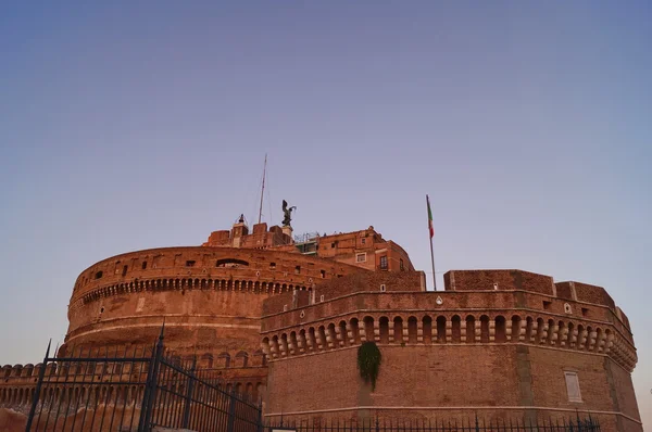 Saint Angel Castle at sunset, Rome, Italy — Stock Photo, Image