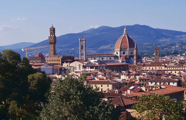 Pohled na Florencii z Itálie Toskánsko Bardini zahrada — Stock fotografie