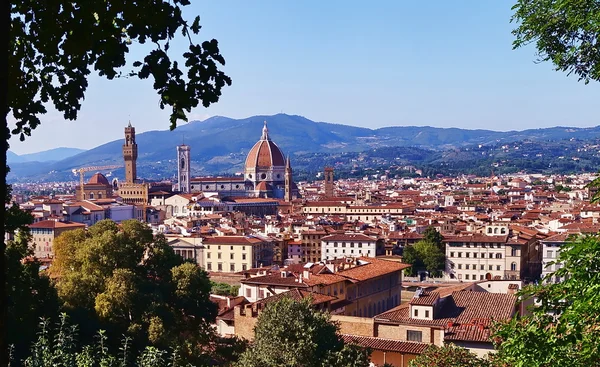 Pohled na Florencii z Itálie Toskánsko Bardini zahrada — Stock fotografie