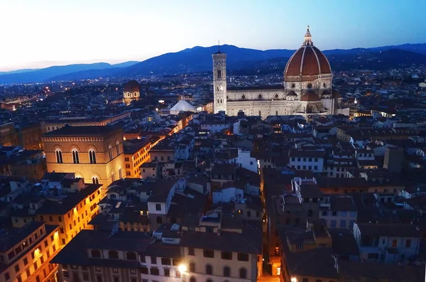 Aerial view of the cathedral of Florence Italy — Stock Photo, Image
