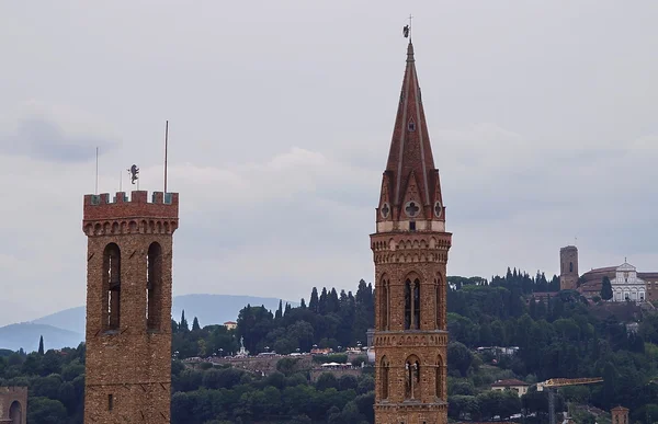 Vue du centre de Florence depuis le clocher de Giotto, Italie — Photo