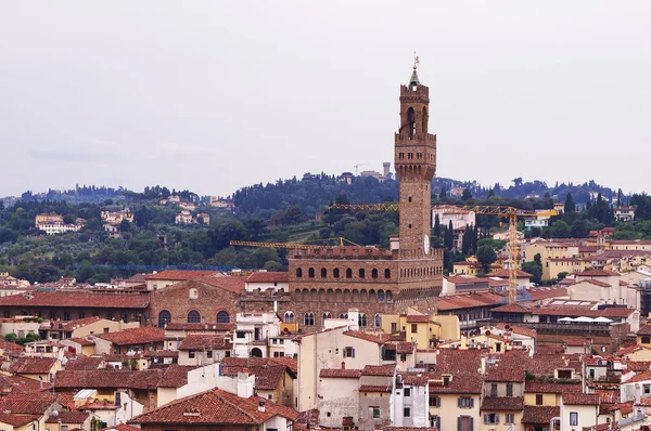 Pemandangan pusat Florence dari menara lonceng Giotto, Italia — Stok Foto