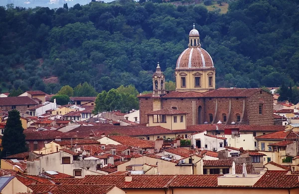 Kilátás nyílik Firenze központjában, a Giotto bell tower, Olaszország — Stock Fotó