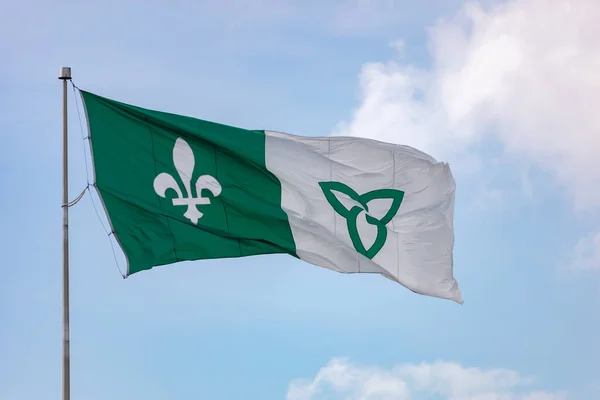 Hawkesbury Ontario Canadá Junio 2021 Bandera Franco Ontariana Que Representa — Foto de Stock