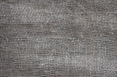 Buruşuk doğal çuval bezi dokusu..