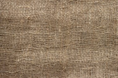 Buruşuk doğal çuval bezi dokusu..