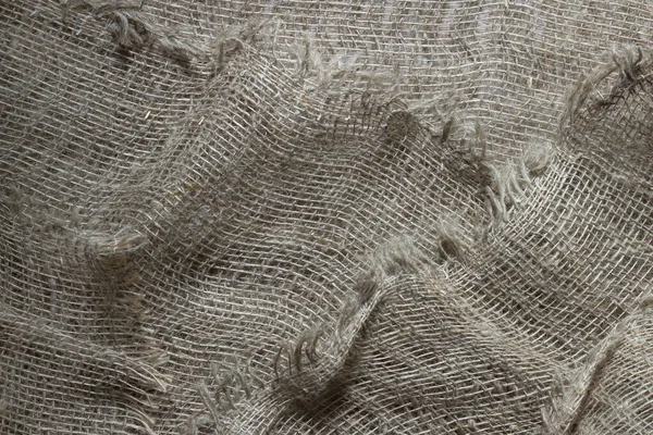 Texture Della Iuta Naturale Accartocciata Primo Piano — Foto Stock