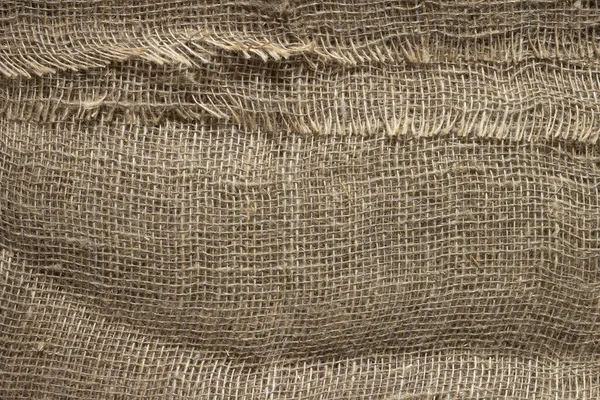 Textur Skrynkliga Naturliga Burlap Närbild — Stockfoto