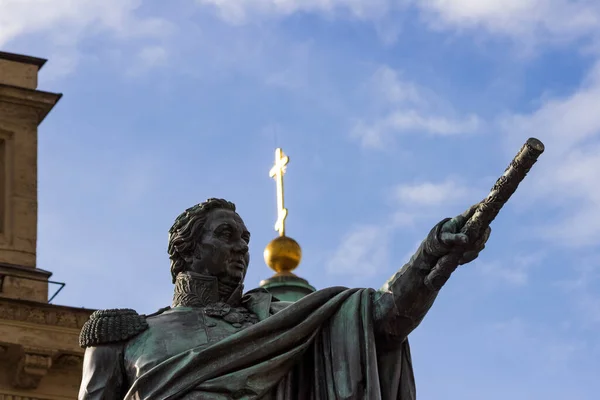 São Petersburgo Rússia Outubro Monumento Comandante Russo Kutuzov Catedral Kazasnky Imagem De Stock