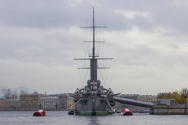 Saint Pétersbourg Russie Octobre 2020 Croiseur Flotte Balte Aurora Qui — Photo