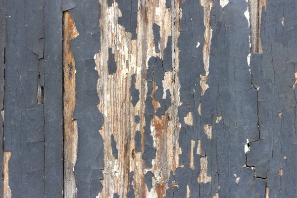 Surface Old Wooden Boards Peeling Weathered Paint — Stock Photo, Image