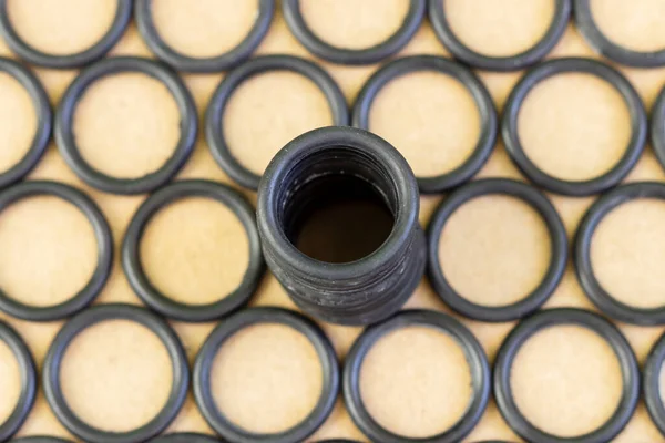 Conjunto Juntas Borracha Anéis Para Mecanismos Pneumáticos Hidráulicos Diferentes Diâmetros — Fotografia de Stock