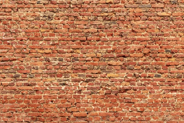 Mur Briques Vieilles Briques Rouges Qui Tombent Ruine — Photo