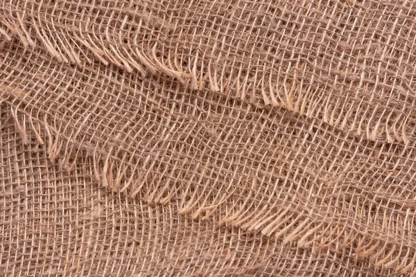 Texture Uneven Crumpled Roughly Woven Burlap — Stock Photo, Image
