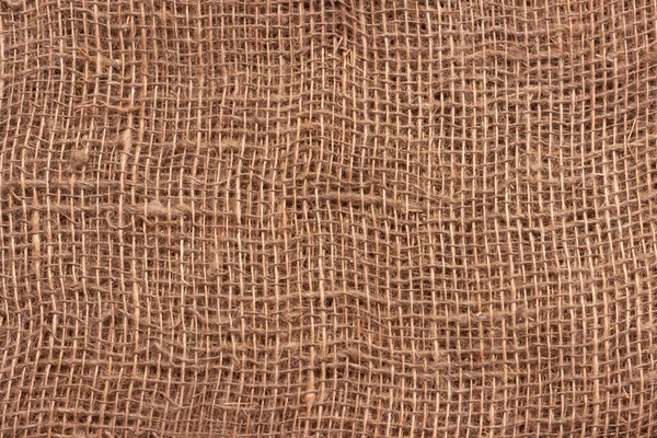 Texture Uneven Crumpled Roughly Woven Burlap — Stock Photo, Image