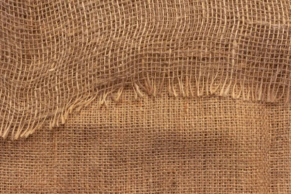 Texture Uneven Crumpled Roughly Woven Burlap — Stock Photo, Image