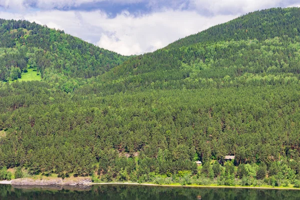 The Yenisei River in Krasnoyarsk. One of the greatest rivers in the world in the Russian Siberian taiga.