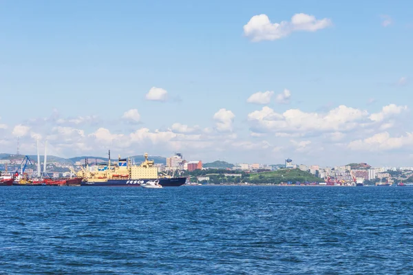Russland Wladiwostok Juni 2016 Eisbrecher Und Andere Schiffe Hafen Von — Stockfoto