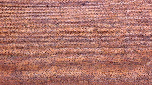 Eine Wand Aus Alten Abgedunkelten Ziegeln Breite Horizontale Panoramische Struktur — Stockfoto