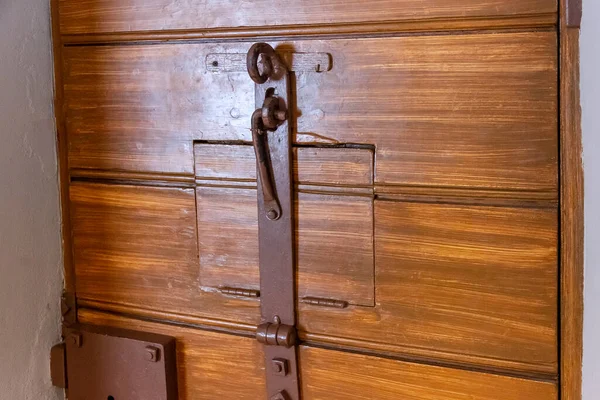 Wooden Door Solitary Cell Old Russian Prison — Stock Photo, Image