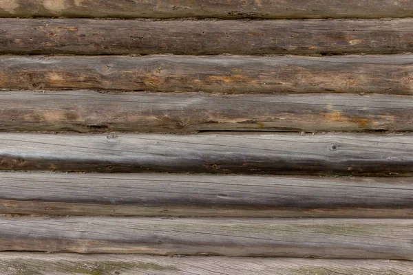 Surface Old Wooden Wall Made Boards Darkened Time Weather Traditional — Stock Photo, Image