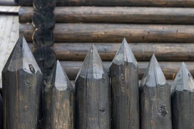 Keskin uçlu kütüklerden yapılmış koruyucu bir çit. Eski Rusya 'da düşmanlara karşı korunmak için kullanılırdı. Geleneksel eski Rus ahşap evleri..