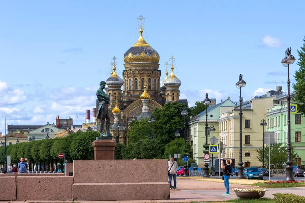 Petersburg Russia June 2021 Monument Admiral Navigator Ivan Fedorovich Kruzenshtern — Stock Photo, Image