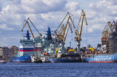 St. Petersburg, Rusya - 24 Temmuz 2021: Rosatomflot 